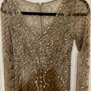 Adrianna Papell Beaded Mermaid gown size 0, fits more like a size 2